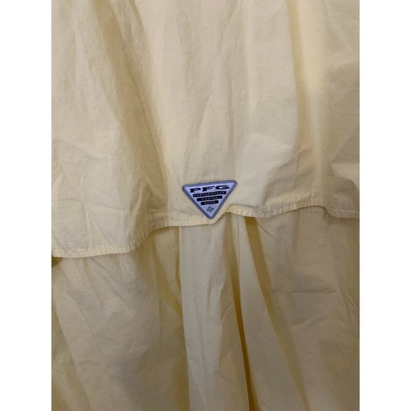 Columbia PFG Men Short Sleeve Sz XXL Yellow Button Shirt Vented - Picture 8 of 9